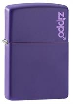 Classic Purple Matte Logo Zippo Lighter Image