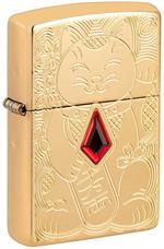 Armor Lucky Cat Design Zippo Lighter Image