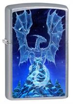 Ed Beard Jr Winter Spirit Dragon Street Chrome Zippo Lighter Image