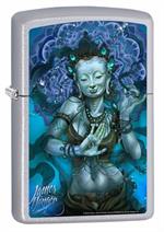 James Danger Harvey - Buddha Dancer Satin Chrome Zippo Lighter Image