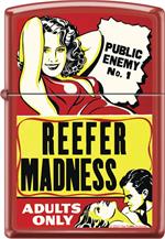 Reefer Madness Red Matte Zippo Lighter Image