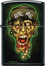 Bite Me by Big Chris Black Matte Zippo Lighter Image
