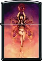 Fire Fairy by Ed Beard Black Matte Zippo Lighter Image