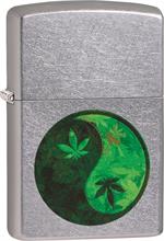 Marijuana Leaf Yin Yang Zippo Lighter - Street Chrome - C1405921