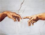 Michelangelo - The Creation of Adam Mini Poster Image