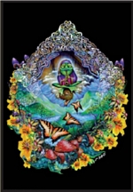 Musical Frog Non Flocked Black Light Poster - Mike Dubois - 24